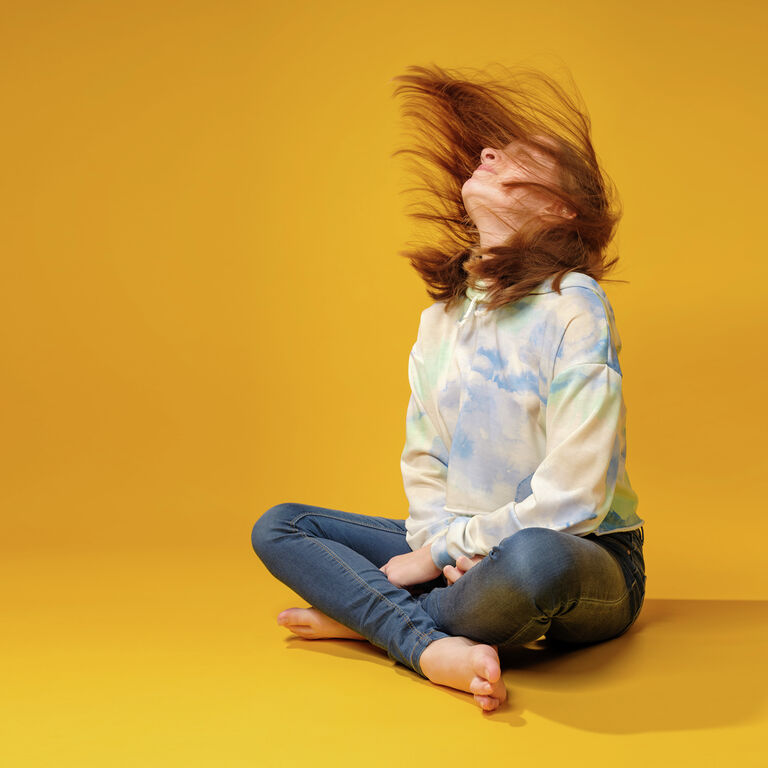 Portrait im Studio mit Gegenwind.